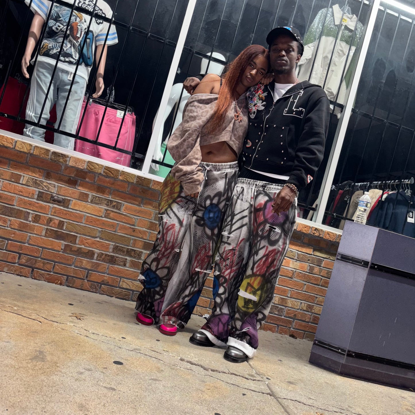 ‘MRKD’ wide leg Joggers